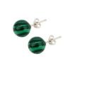 Orecchini in malachite